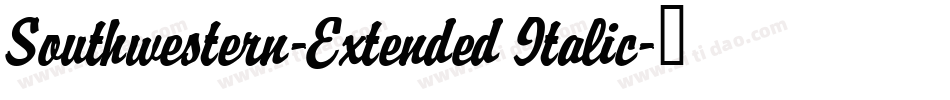 Southwestern-Extended Italic字体转换